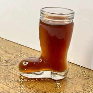 SET of 6 Cowboy Boots‎ 1.5oz Vintage Clear Shot Glasses